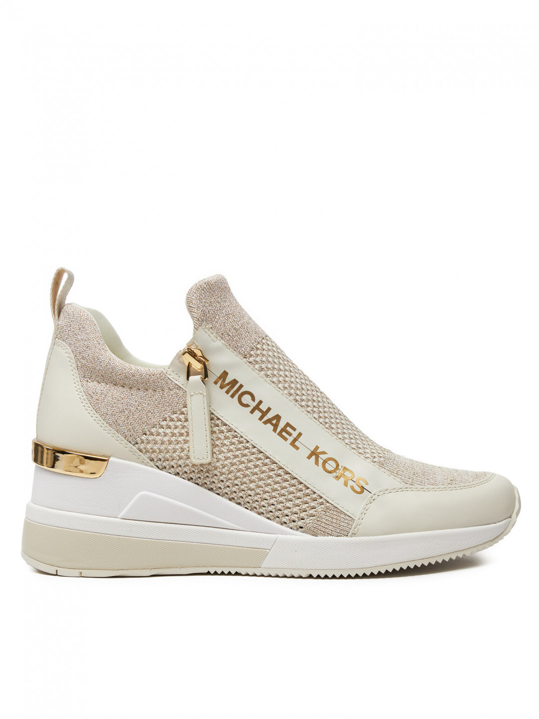 MICHAEL Michael Kors Sneakersy Wills Metallic Stretch Knit Trainer 43S3WIFS4D Béžová